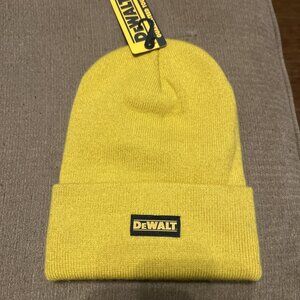 DeWalt Knit Beanie Unisex Mustard Yellow Extended Hawthorne Acrylic NWT USA